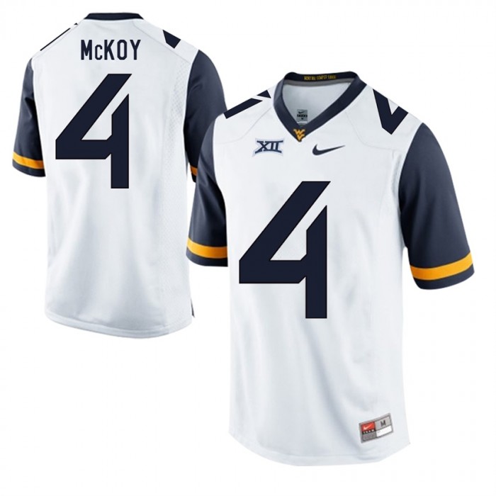 West Virginia Mountaineers Kennedy McKoy White Alumni College Football Jersey