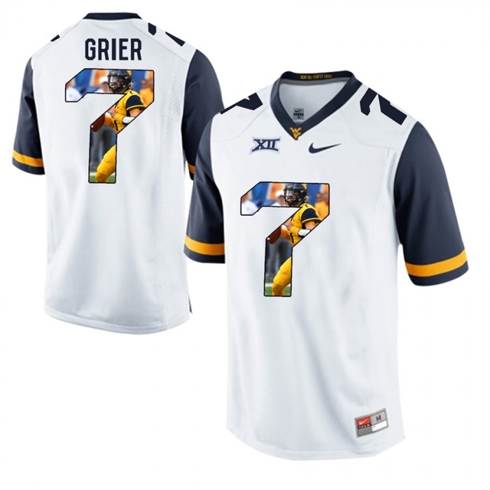 West Virginia Mountaineers Football White College Will Grier Jersey