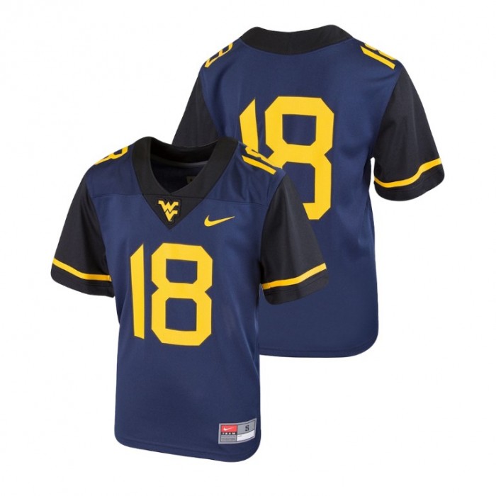 Youth West Virginia Mountaineers Navy College Football Team Replica Jersey