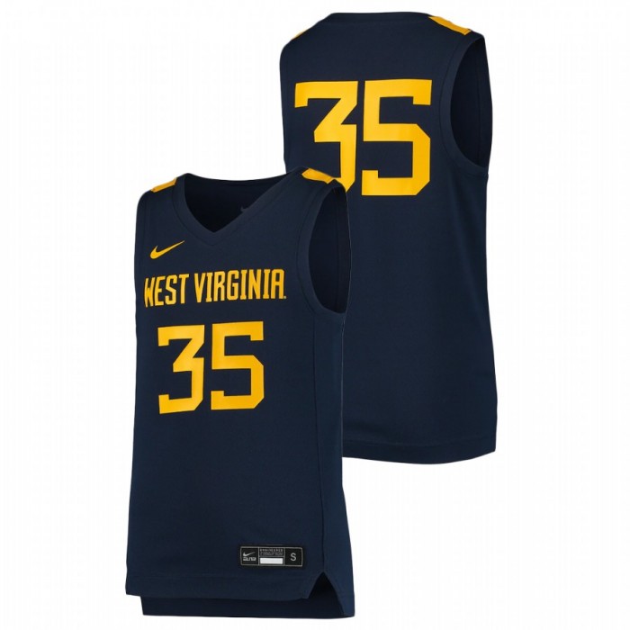 Youth West Virginia Mountaineers Navy College Basketball Replica Jersey