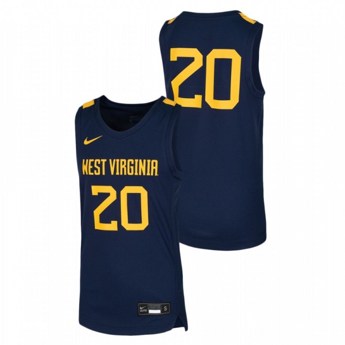 Youth West Virginia Mountaineers Navy Replica Jersey