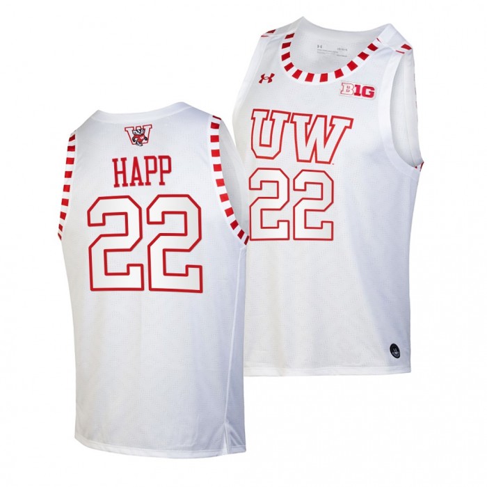 Ethan Happ Jersey Wisconsin Badgers By The Players Alumni Replica Jersey-White