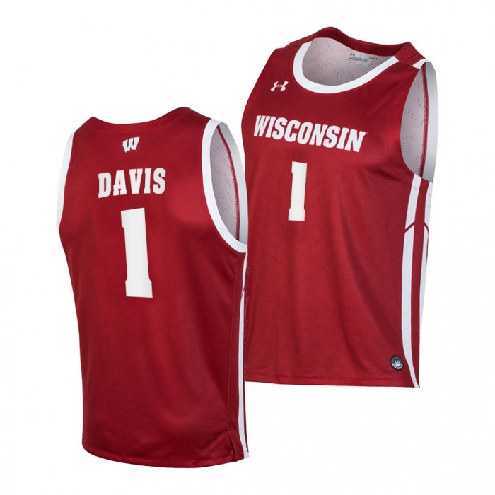 Johnny Davis College Basketball Jersey-Red