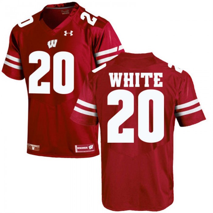 Male Wisconsin Badgers James White Red NCAA Alumni Football Game Jersey