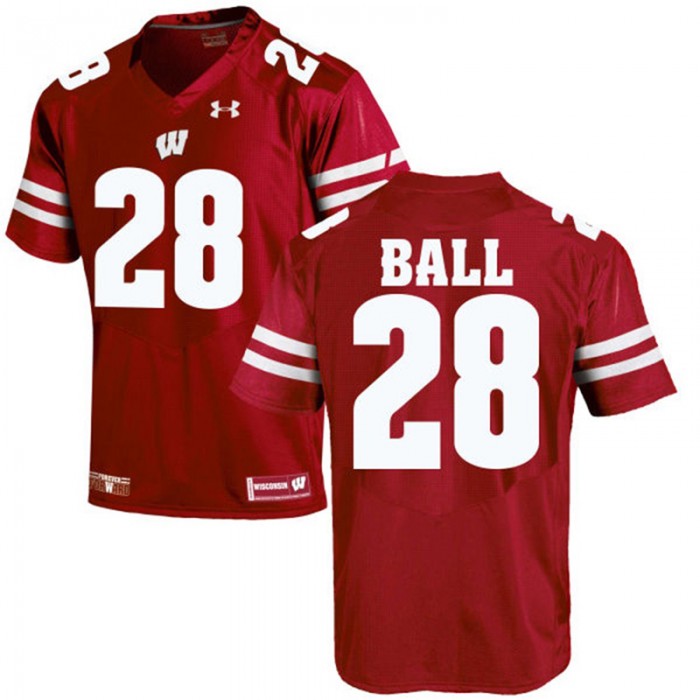 Male Wisconsin Badgers Montee Ball Red NCAA Alumni Football Game Jersey