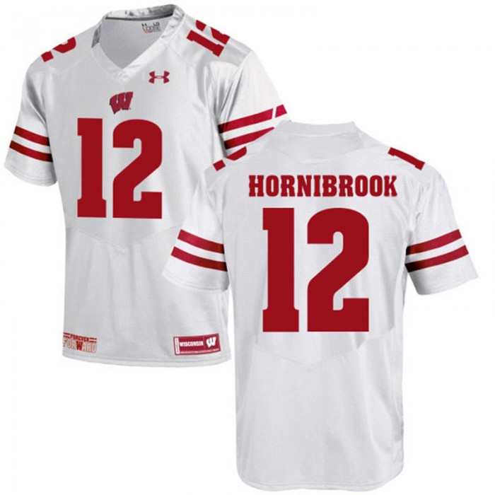 Male Wisconsin Badgers Alex Hornibrook White NCAA Alumni Football Game Jersey