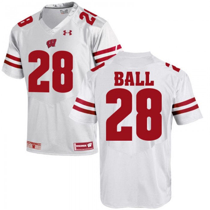Male Wisconsin Badgers Montee Ball White NCAA Alumni Football Game Jersey