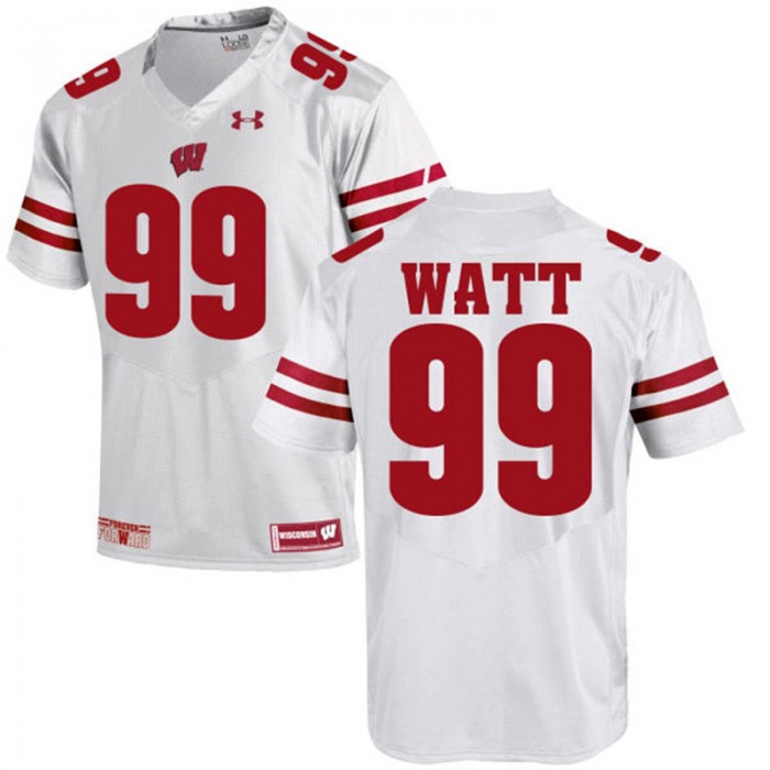 Male Wisconsin Badgers J.J. Watt White NCAA Alumni Football Game Jersey