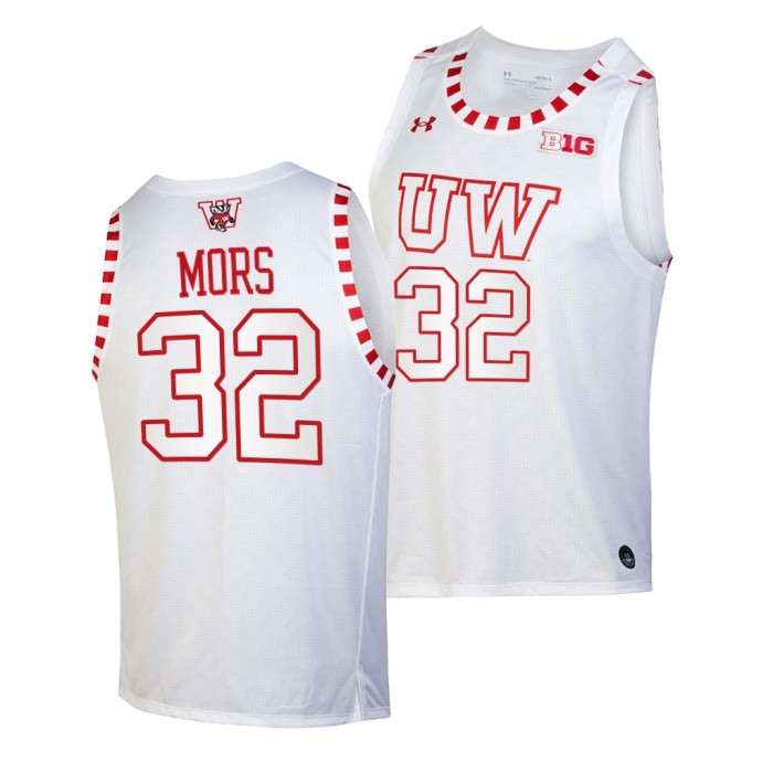 Matthew Mors Jersey Wisconsin Badgers 2021-22 By The Players Alternate Basketball Jersey-White