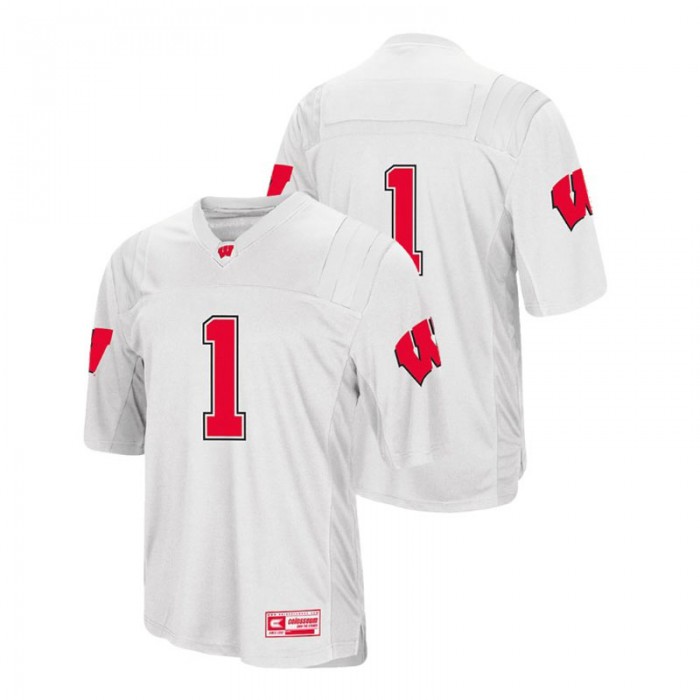 Men's Wisconsin Badgers White College Football Colosseum Jersey