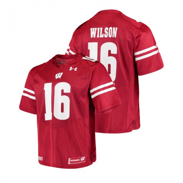 Russell Wilson For Men Wisconsin Badgers Red Alumni Football Game Replica Jersey