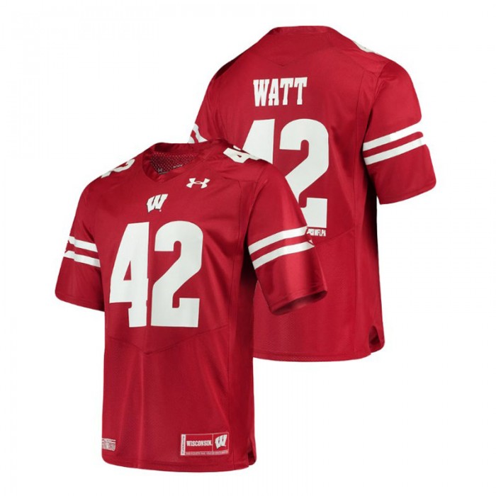 T.J. Watt For Men Wisconsin Badgers Red Alumni Football Game Replica Jersey