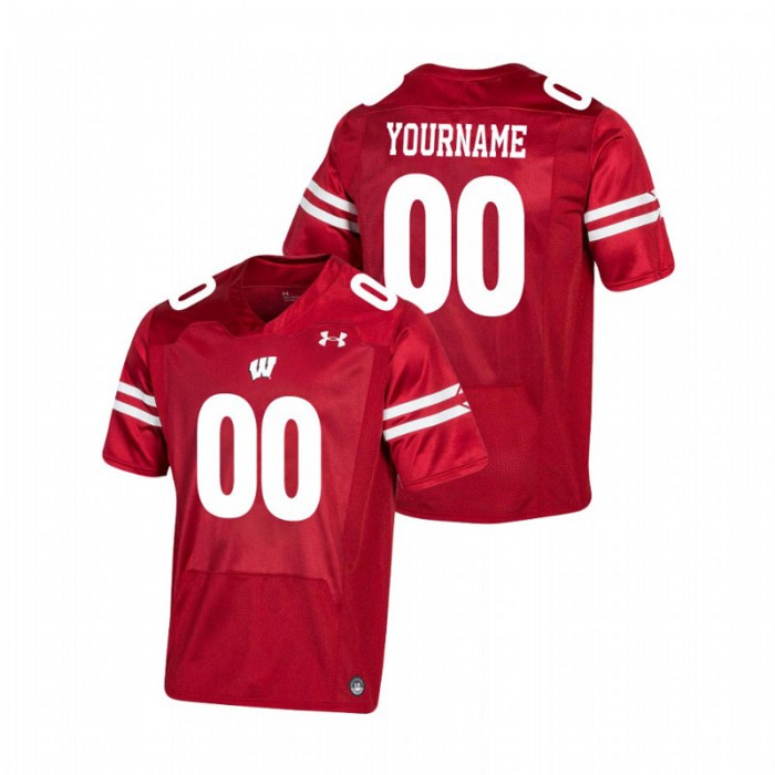 Wisconsin Badgers Custom Premier Football Jersey For Men Red