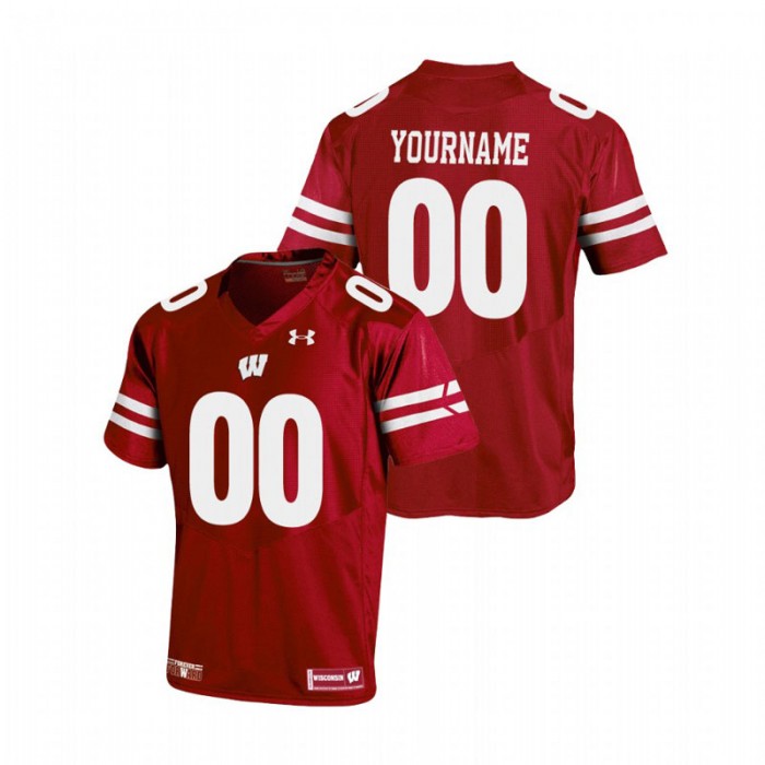 Wisconsin Badgers Custom Replica Football Jersey For Men Red