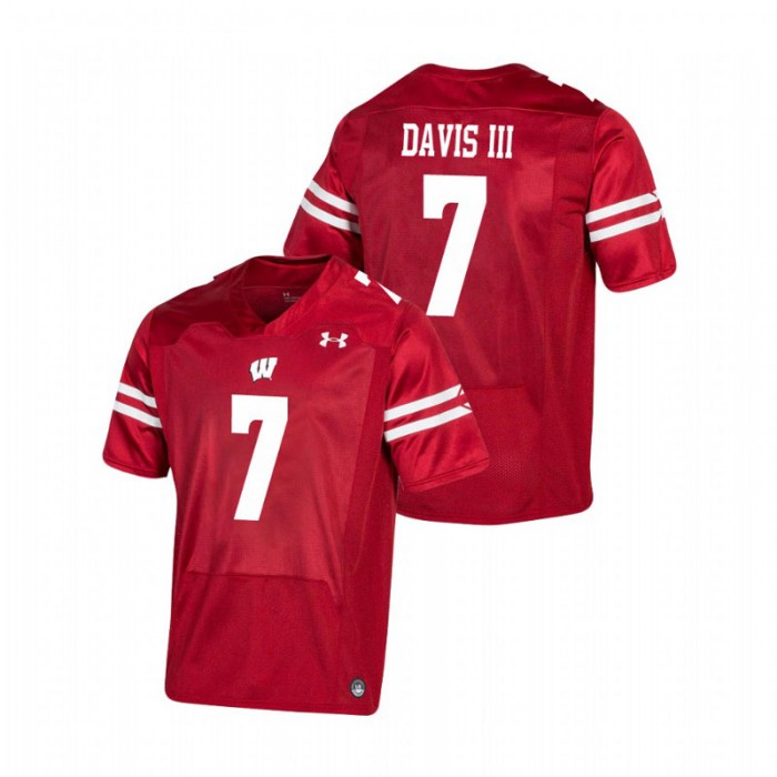 Wisconsin Badgers Danny Davis III Premier Football Jersey For Men Red