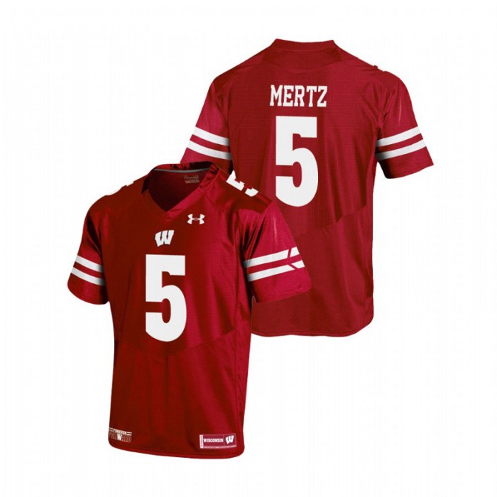 Wisconsin Badgers Graham Mertz Replica Football Jersey For Men Red