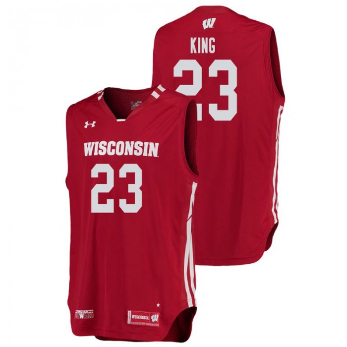Wisconsin Badgers College Basketball Red Kobe King Replica Jersey