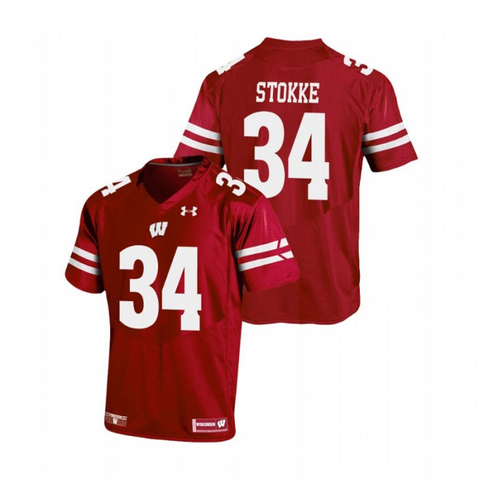 Wisconsin Badgers Mason Stokke Replica Football Jersey For Men Red