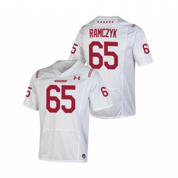 Wisconsin Badgers Game Ryan Ramczyk Jersey White For Men