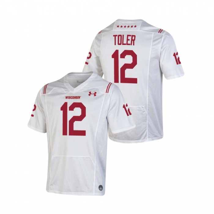 Wisconsin Badgers Game Titus Toler Jersey White For Men
