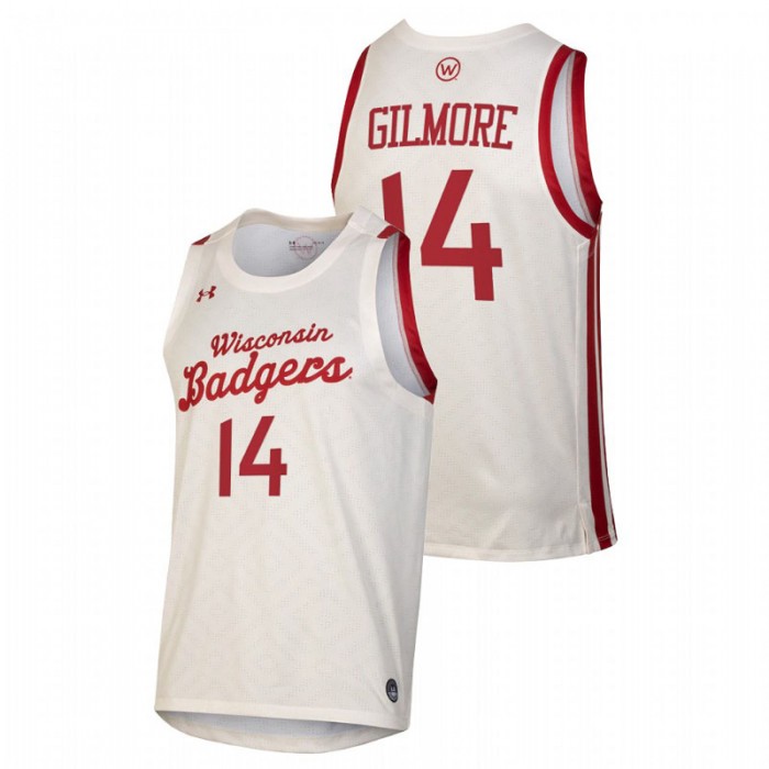 Wisconsin Badgers Throwback Carter Gilmore College Basketball Jersey White Men