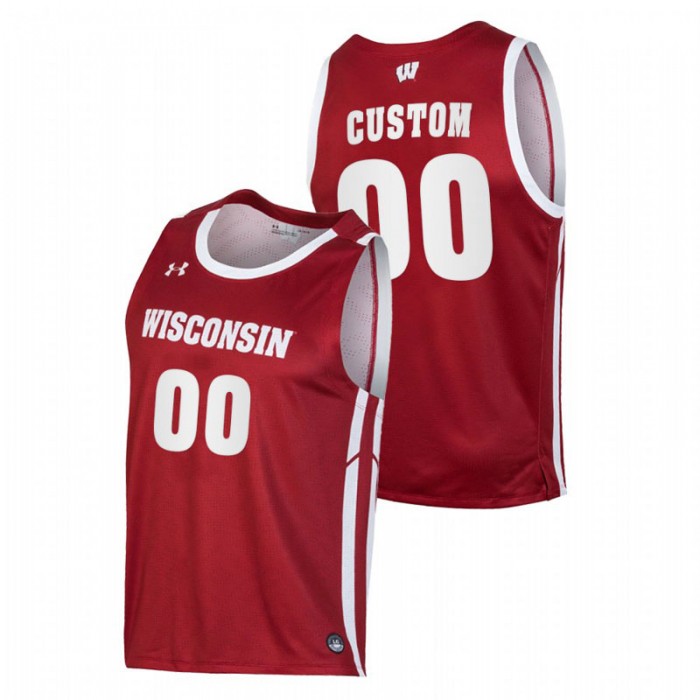 Wisconsin Badgers Replica Custom College Basketball Jersey Red Men
