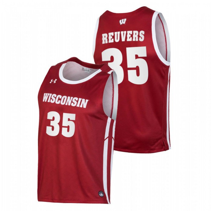 Wisconsin Badgers Replica Nate Reuvers College Basketball Jersey Red Men