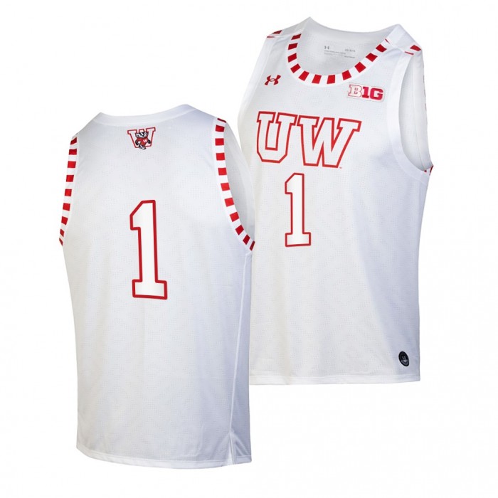 Jersey Wisconsin Badgers 2021-22 By The Players Alternate Basketball Jersey-White
