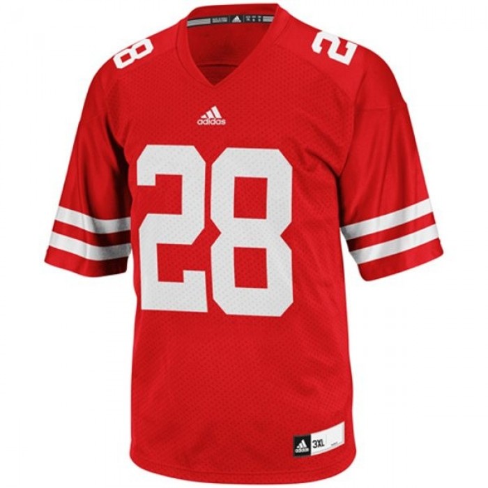 Wisconsin Badgers #28 Montee Ball Red Football For Men Jersey