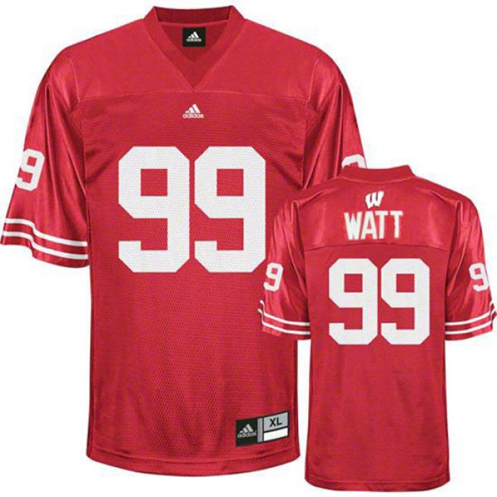 Wisconsin Badgers #99 J.J. Watt Red Football For Men Jersey