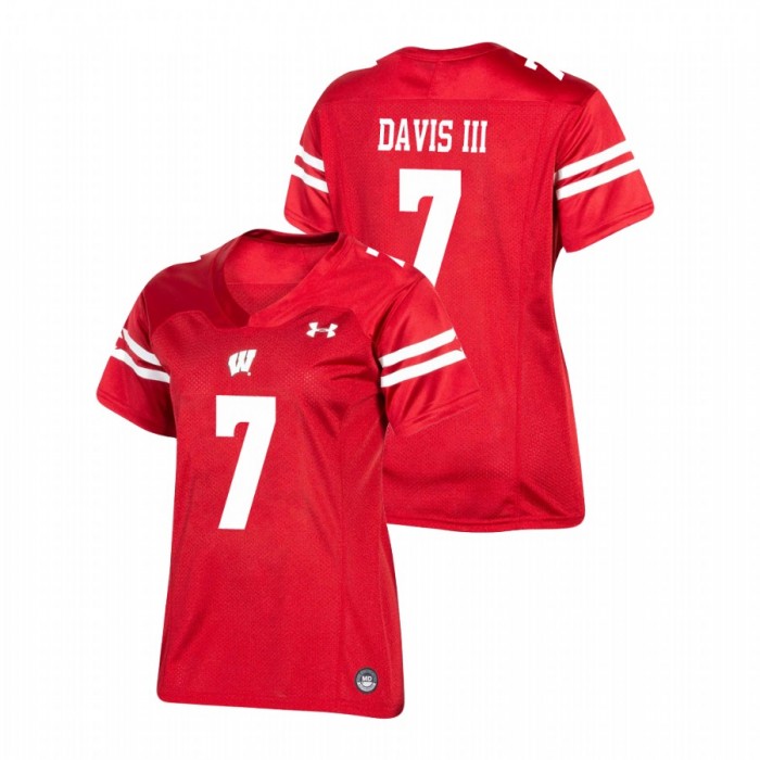 Wisconsin Badgers Danny Davis III Replica Football Jersey Women's Red
